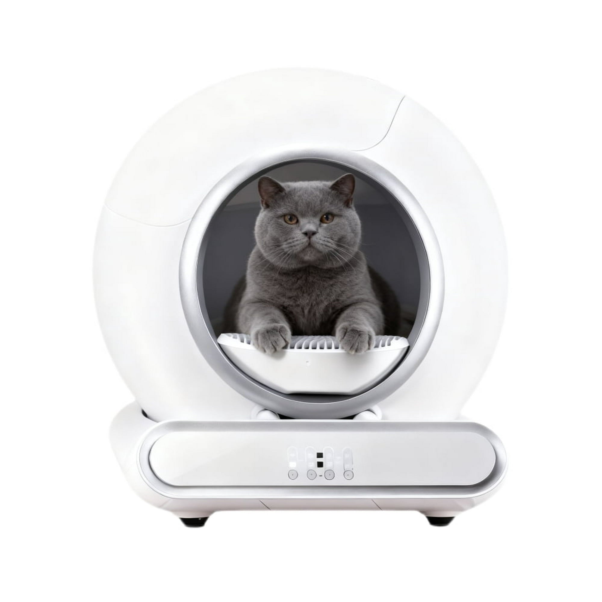 ODYAAZ Automatic Self Cleaning Cat Litter Box, APP Remote Control, Advanced Safety Protection & Odor Elimination for Multiple Cats, Intelligent Radar Smart Auto Litter Box with 2 Rolls Garbage Bags