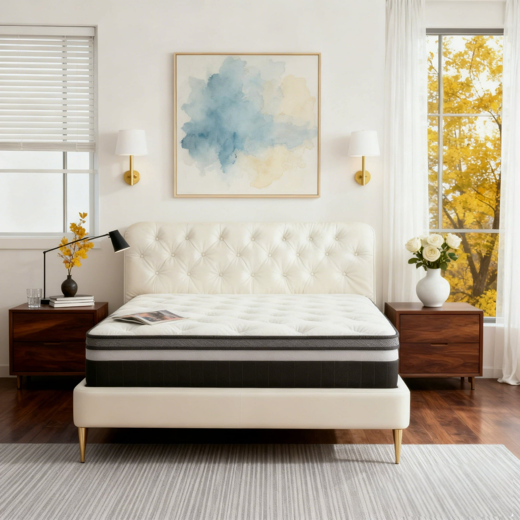 FaayFian 14 Inch King Mattress, Gel Memory Foam & Individually Wrapped Pocket Coils, Cooling,Medium Firm, Pressure Relief, Motion Isolation, CertiPUR-US Certified, Mattress in a Box
