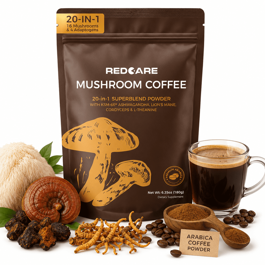 MAJUNES 16 Mushroom Coffee Blend with Arabica Coffee, Instant Low Acid Coffee Mix with Botanical Extracts and L-Theanine for Daily Wellness Support