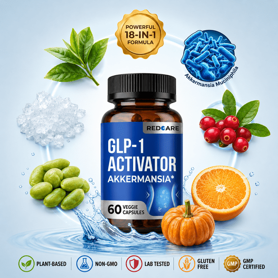 MAJUNES 18-in-1 GLP-1 Activator Supplement, Berberine Probiotic Prebiotic Blend, Gut Digestion & Metabolism Support Capsules for Daily Body Care, 60 Count