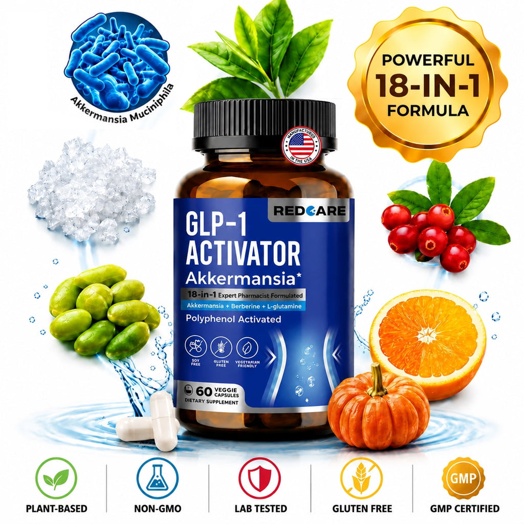 MAJUNES 18-in-1 GLP-1 Activator Supplement, Berberine Probiotic Prebiotic Blend, Gut Digestion & Metabolism Support Capsules for Daily Body Care, 60 Count
