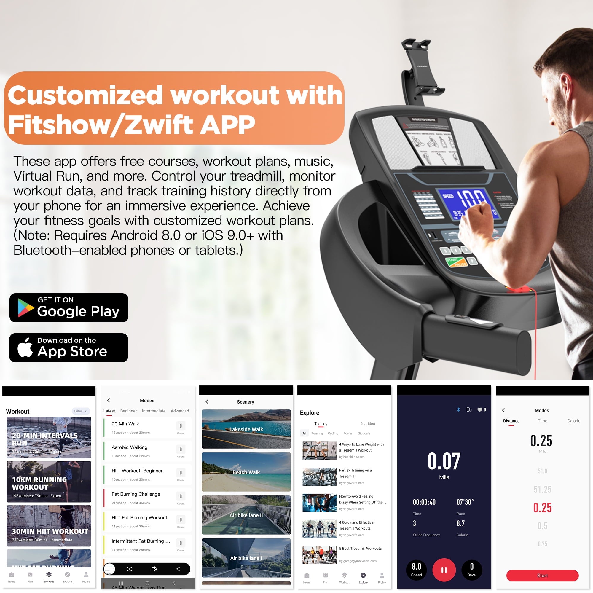 FaayFian 5.0HP Folding Treadmill for Home with 15% Auto Incline, 10MPH Speed, 300 LB Capacity, Bluetooth Speakers, App Control, 71 Programs, Portable Running Machine w/ Knee Protection Gift
