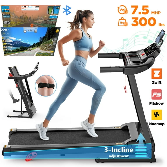 FaayFian 2.75HP Home Treadmill with Incline, APP & Bluetooth Control, Foldable Design, 300lbs Capacity – Walking, Jogging, Running, Indoor Exercise Fitness