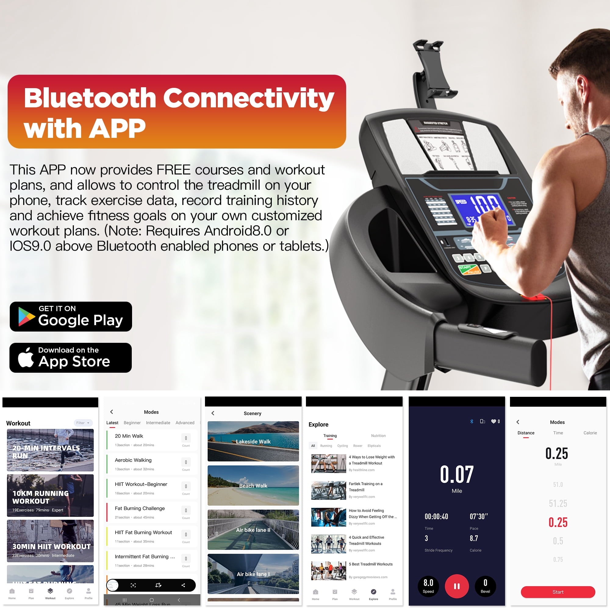 Qvamodo 5HP Folding Treadmill for Home with 15-Level Auto Incline, 12 MPH Speed, 400 lbs Capacity, 51" x 18" Wide Running Belt, APP Control, Bluetooth Speakers