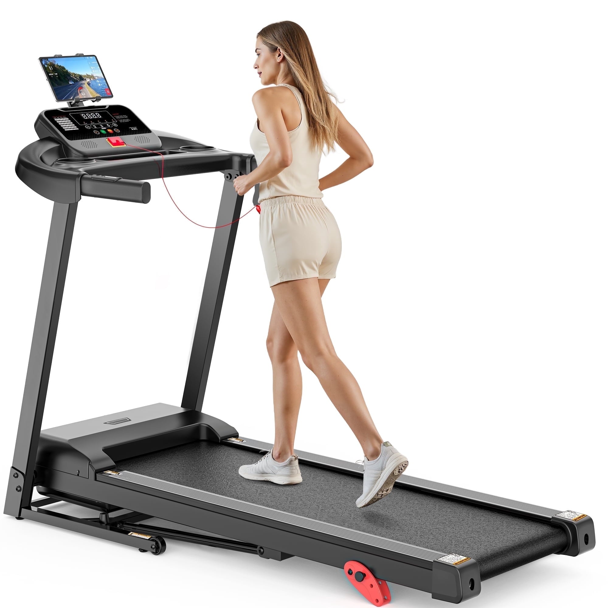 FaayFian 3.0HP Folding Treadmill with 3% Incline, Step Counter, Bluetooth, App Sync, Wide Belt, Heart Rate Monitor – Home Gym Running Machine for All Fitness Levels