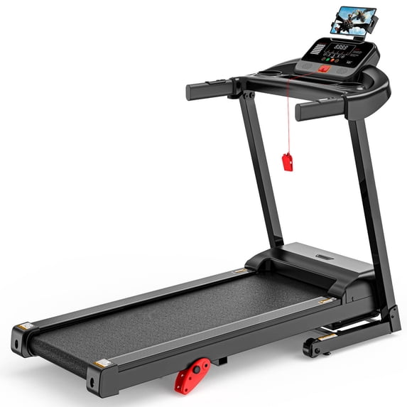 AQUGOKS 4-in-1 Walking Running Treadmill with 10% Incline, 2.65HP Foldable 320LBS Treadmill, 0.6-7.5MPH Compact Treadmills for Home with APP Control,71 Programs