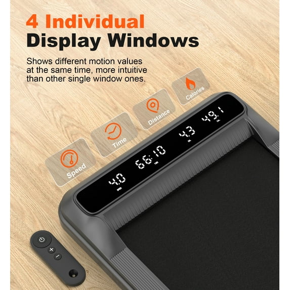 Famistar 2.5HP Treadmill Walking Pad, Famistar 2-in-1 Portable Electric Exercise Treadmill, Under Desk Treadmill with Remote Control, 265LB Capacity, HiFi Bluetooth Speaker, 0.5-4Mph Speed, for Home & Office