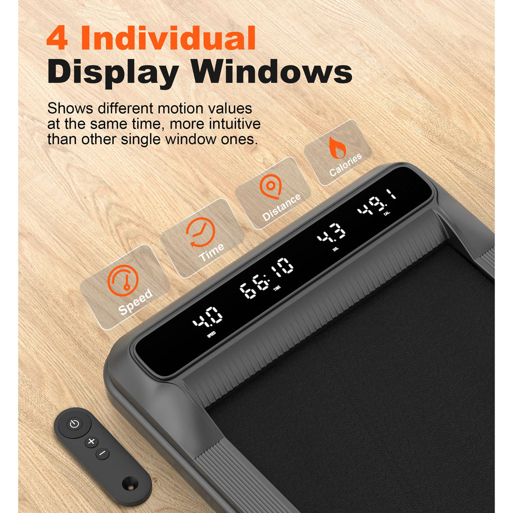 Famistar 2.5HP Treadmill Walking Pad, Famistar 2-in-1 Portable Electric Exercise Treadmill, Under Desk Treadmill with Remote Control, 265LB Capacity, HiFi Bluetooth Speaker, 0.5-4Mph Speed, for Home & Office