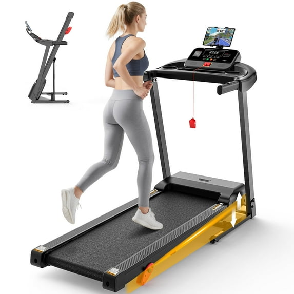 Qvamodo 7.5MPH Treadmill for Home Use, Folding Incline Treadmill with APP Control, 300lbs Capacity treadmill, 2.5HP Brushless Motor, Home & Office
