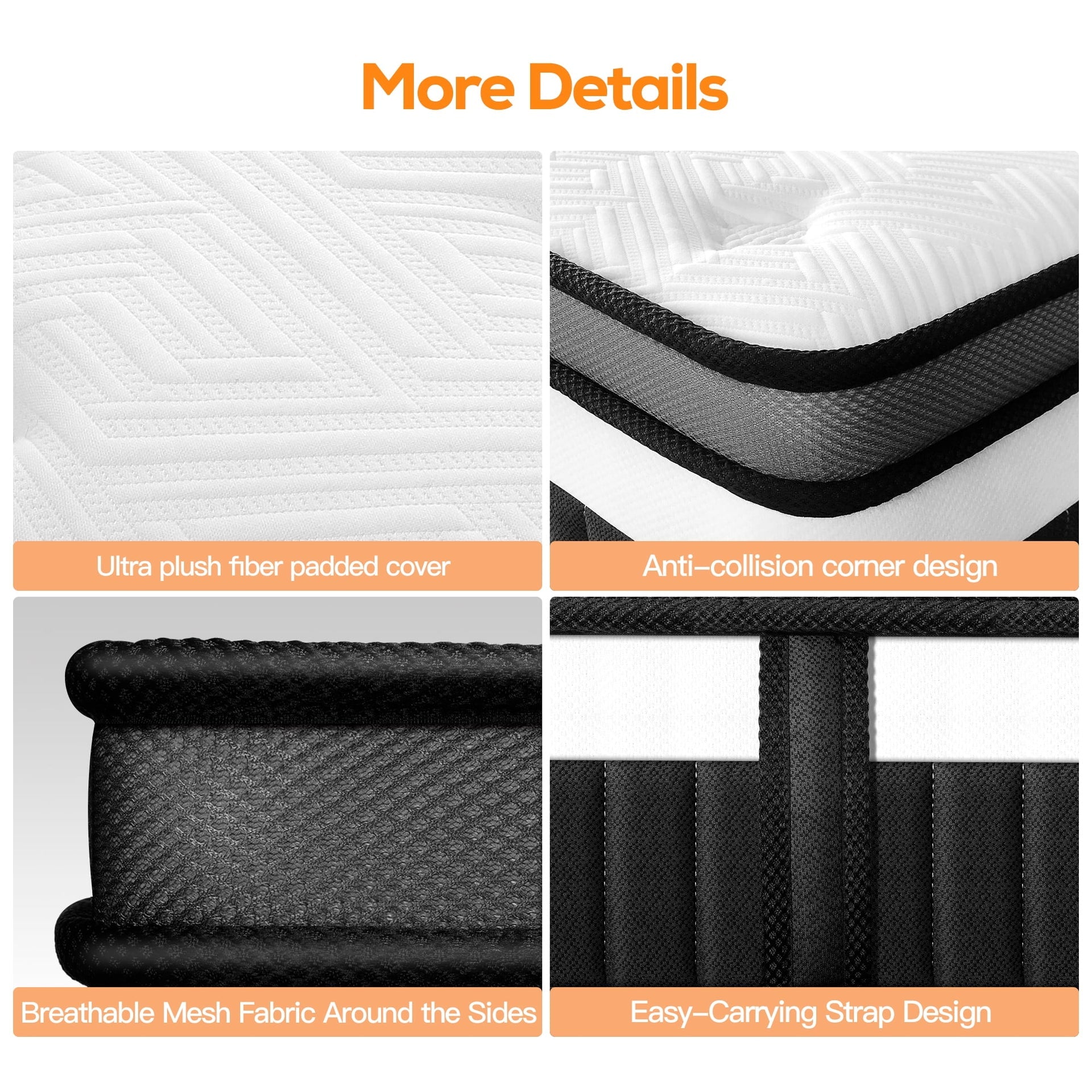 Famistar Queen Size Mattress, Famistar 14 Inch Memory Foam Mattress in a Box, Individual Innerspring hybrid Queen Bed Mattress, Medium Firm, CertiPUR-US Certified