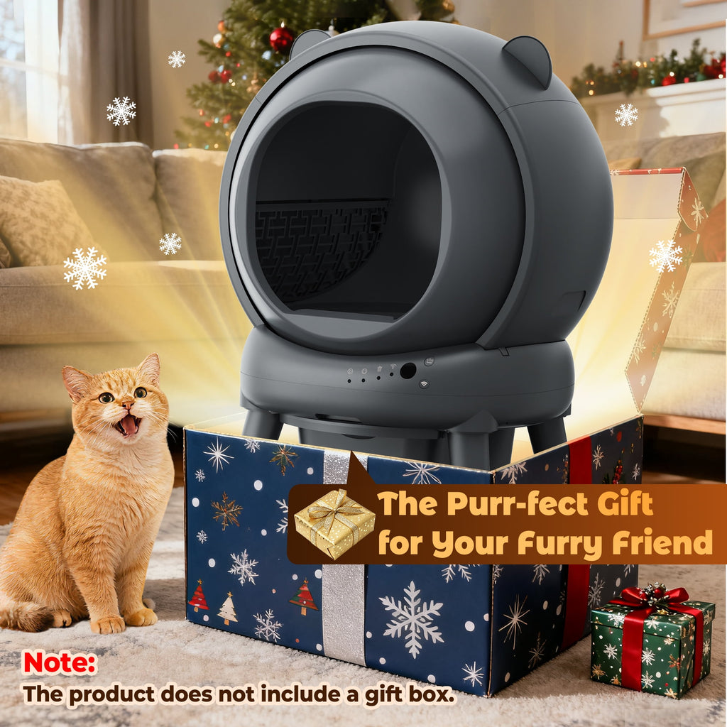 Qvamodo Self Cleaning Litter Box, 100 L+15L Automatic Cat Litter Box Self Cleaning for Multiple Cats, with Safety Protection, App Control,2 Roll Garbage Bags+Cat litter mat
