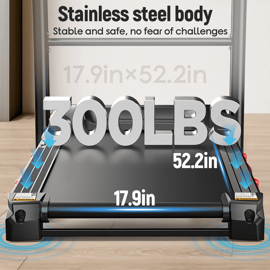 Qvamodo Foldable Treadmill with 4.8HP Motor, 20 Auto Incline Levels, Bluetooth Speakers, Smart APP Control, 300 lbs Capacity, Ideal for Home Workout
