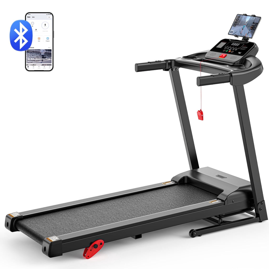 WNANEEZ 3HP Folding Treadmill for Home, 3-Level Incline, 7.5 MPH, 71 Programs, FREE Courses & APP Control, LED Display, Heart Rate Monitor, 300 lbs Capacity, Jogging walking treadmill