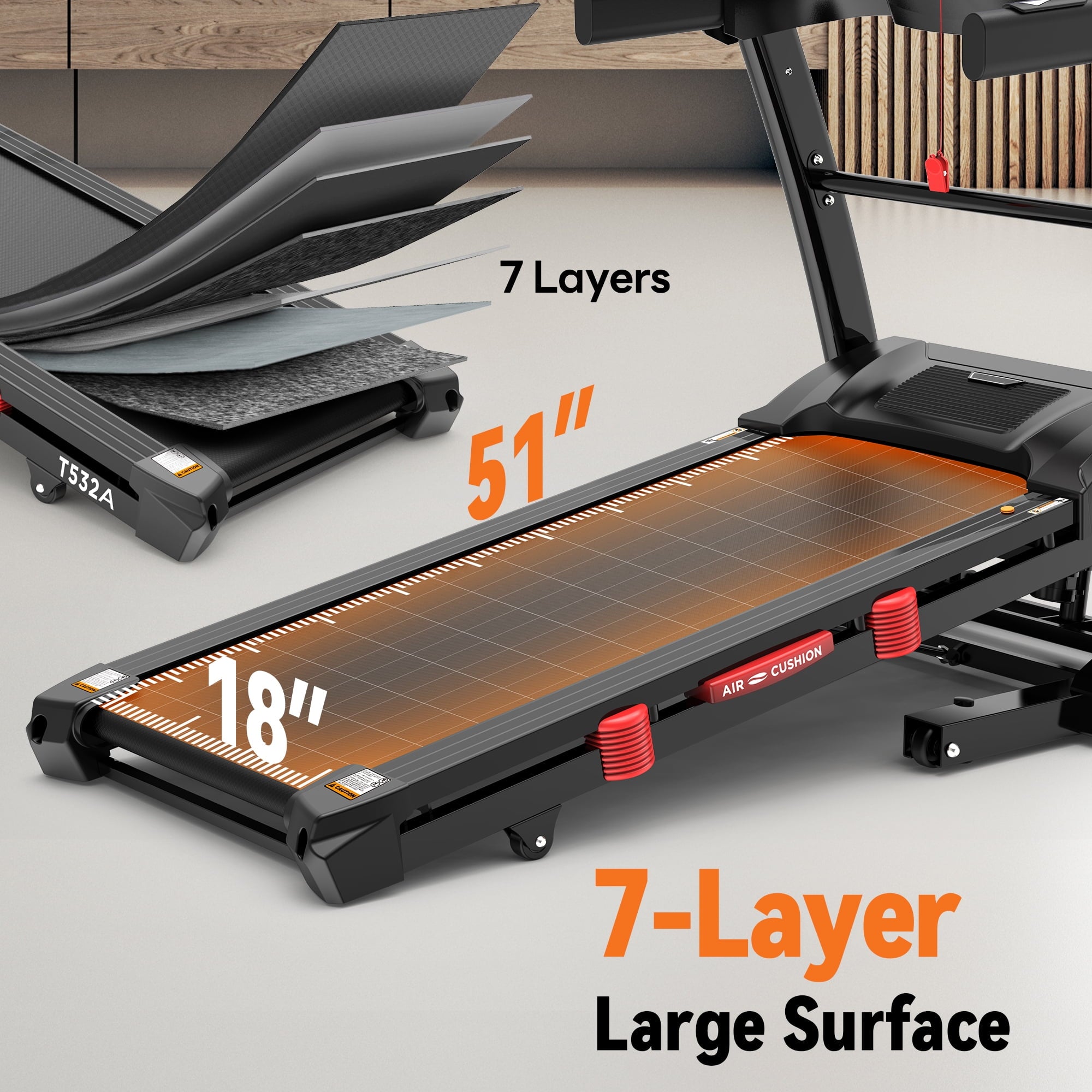Famistar 5.1HP Folding Treadmill for Home with 15% Auto Incline, 300-400 LB Capacity, Portable Foldable Treadmill, FREE APP Control, Adjustable iPad Holder, 10MPH Speed, 71 Programs, Knee Strap Gift