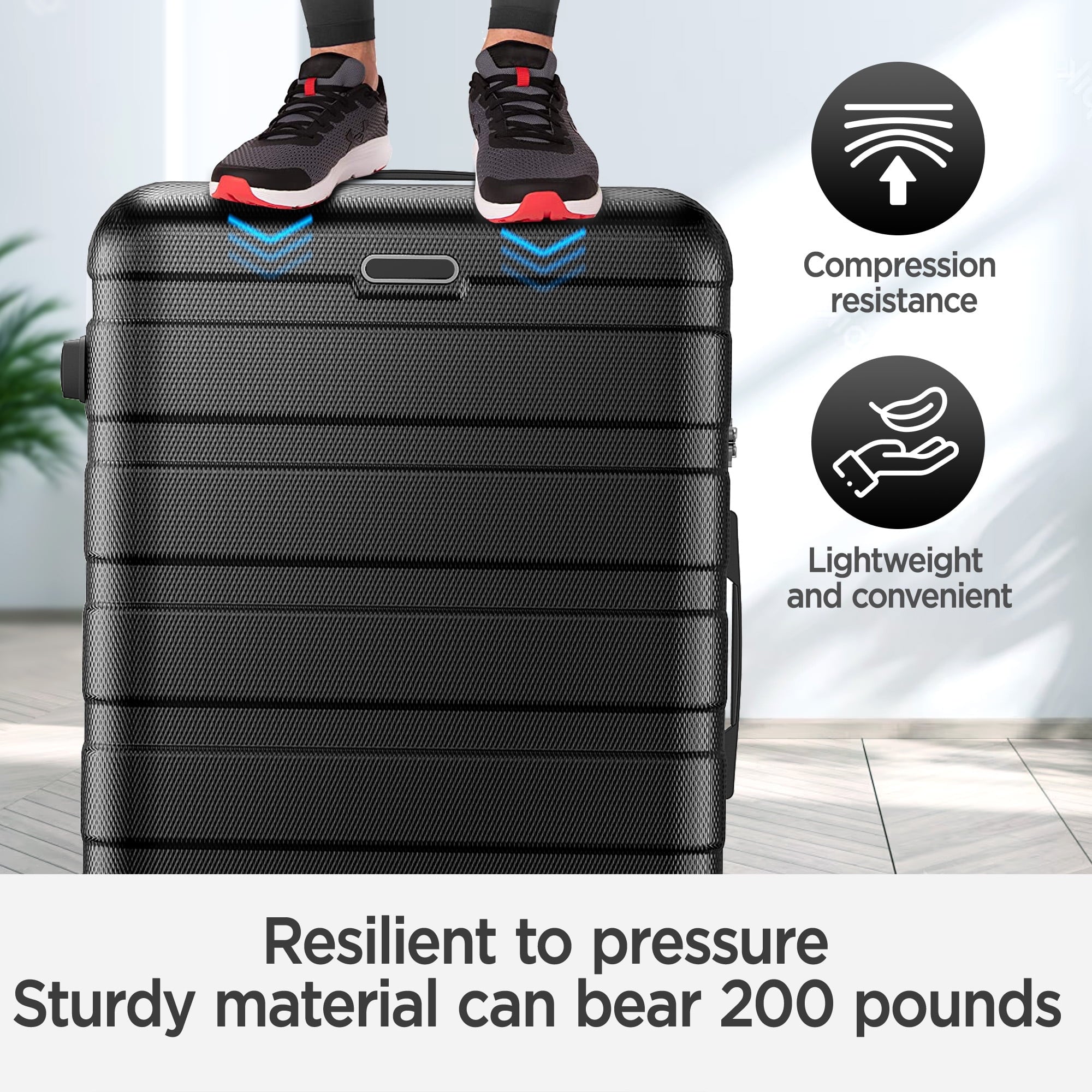 Qvamodo Newest Extended Storage 11-Piece Luggage Set, 28" & 24" Spinner Suitcases with 20" Carry-On Bag, 14" Toiletry Case & Packing Cubes, Durable Travel Suitcase Set with 360° Wheels & Combination Lock