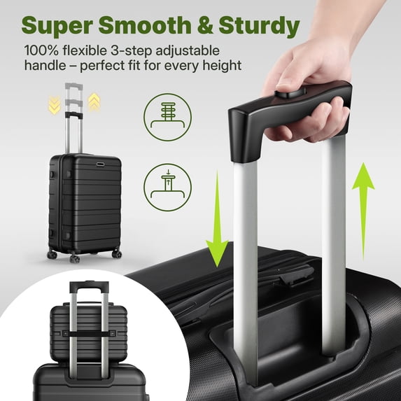 FaayFian 11-Piece Hardshell Luggage Set, 28/24/20 Spinner Suitcase, Carry-on, Toiletry Bag & Packing Cubes, Durable Travel Set with 360° Wheels & Lock
