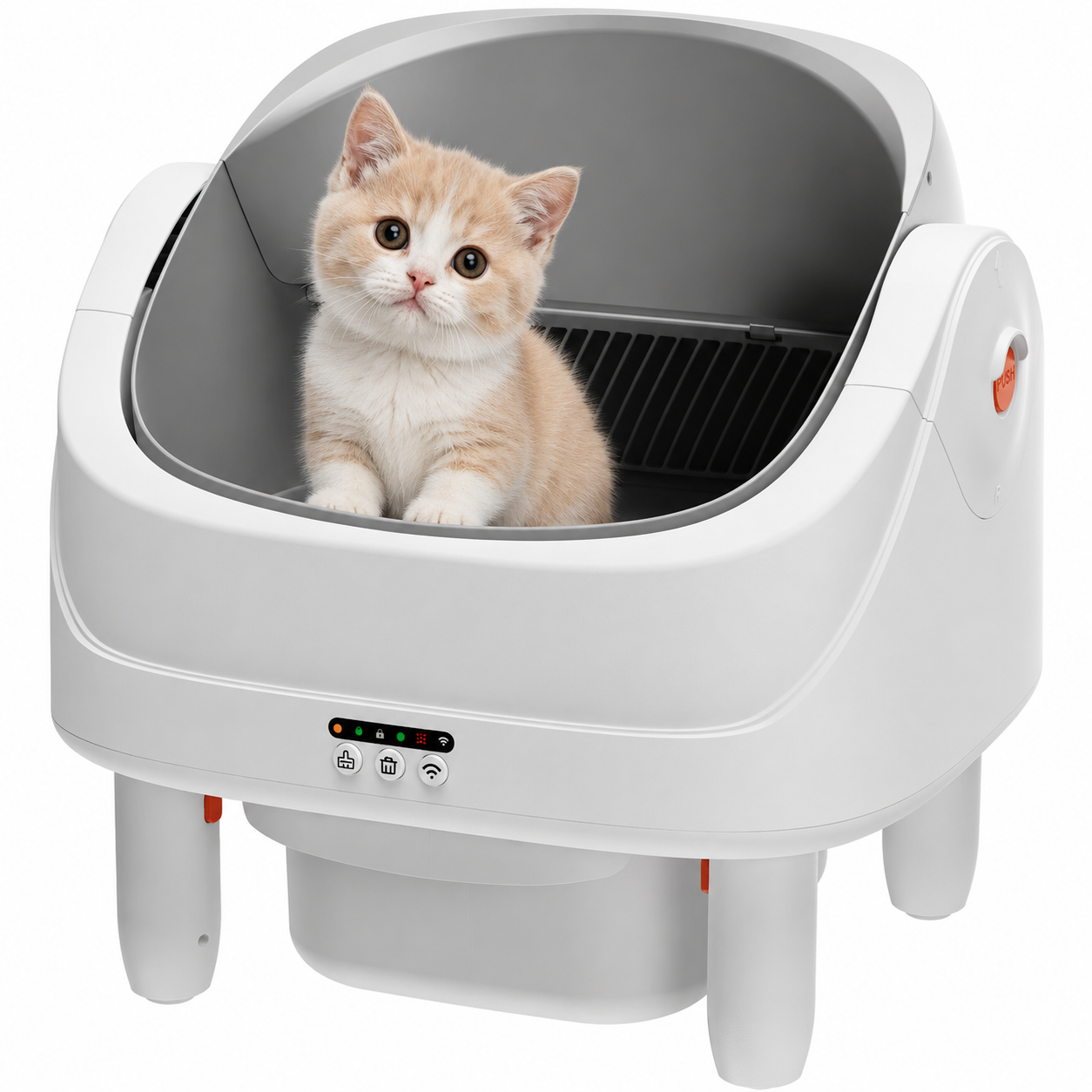 ZEJIXO Automatic Cat Litter Box, 111 Capacity,Self Cleaning Litter Box with Smart APP Control, ,Self Cleaning Litter Box for Multi Cat,Safety Sensors, Odor Control System,Large Capacity,Low Noise Operation
