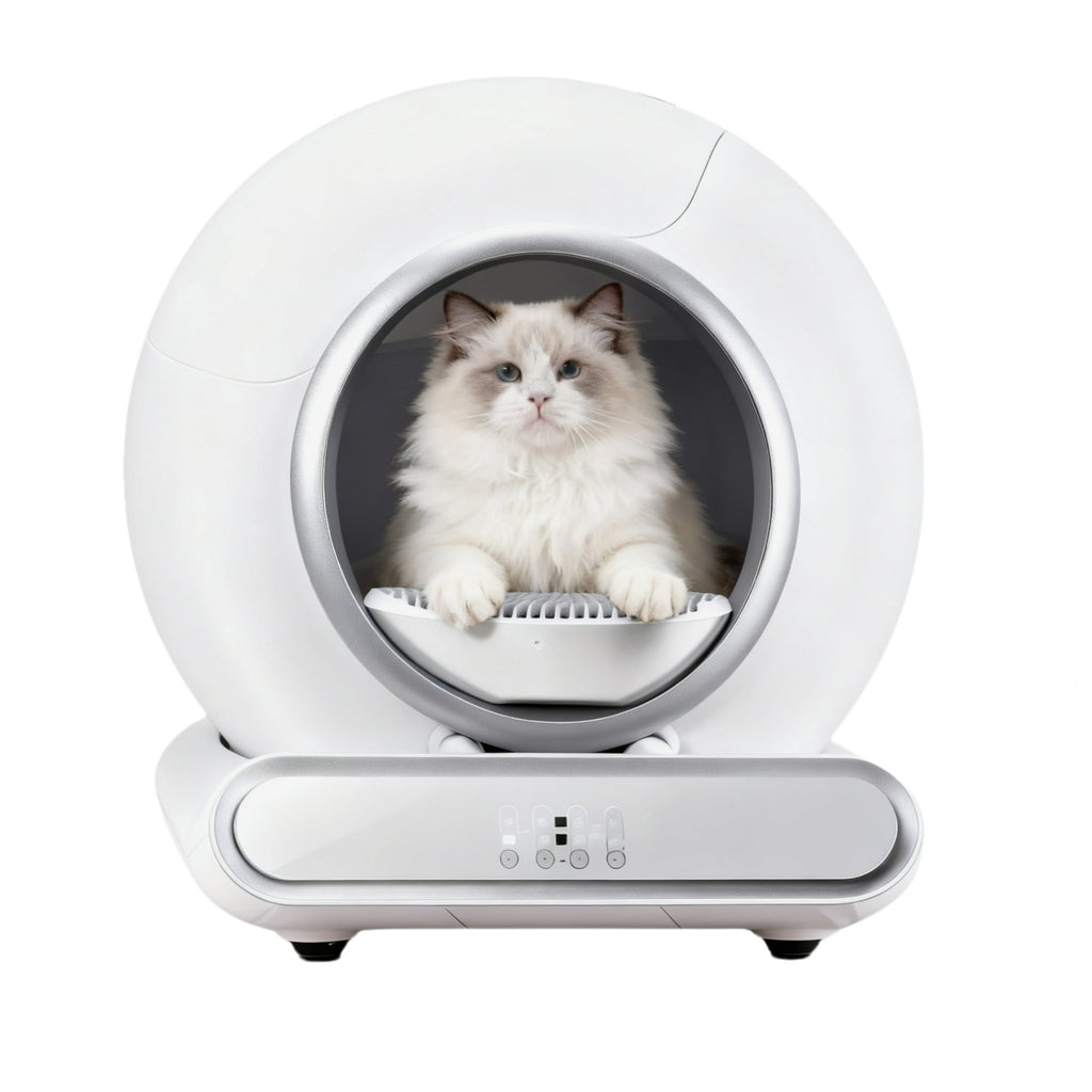 Qvamodo Automatic Litter Box, Upgraded Robot Self Cleaning Cat Litter Box for Multiple Cats, 65L+9L Extra Large, APP Control, Dual Safety Sensors, Odor Removal, 2 Rolls Liner Gift