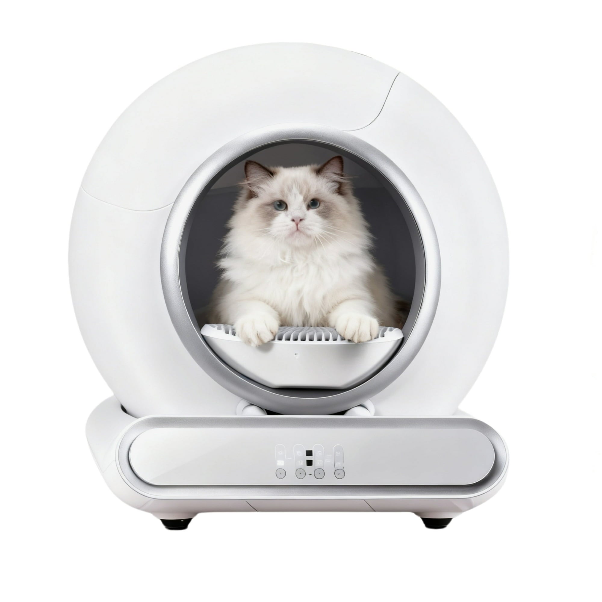 Qvamodo Automatic Litter Box, Upgraded Robot Self Cleaning Cat Litter Box for Multiple Cats, 65L+9L Extra Large, APP Control, Dual Safety Sensors, Odor Removal, 2 Rolls Liner Gift