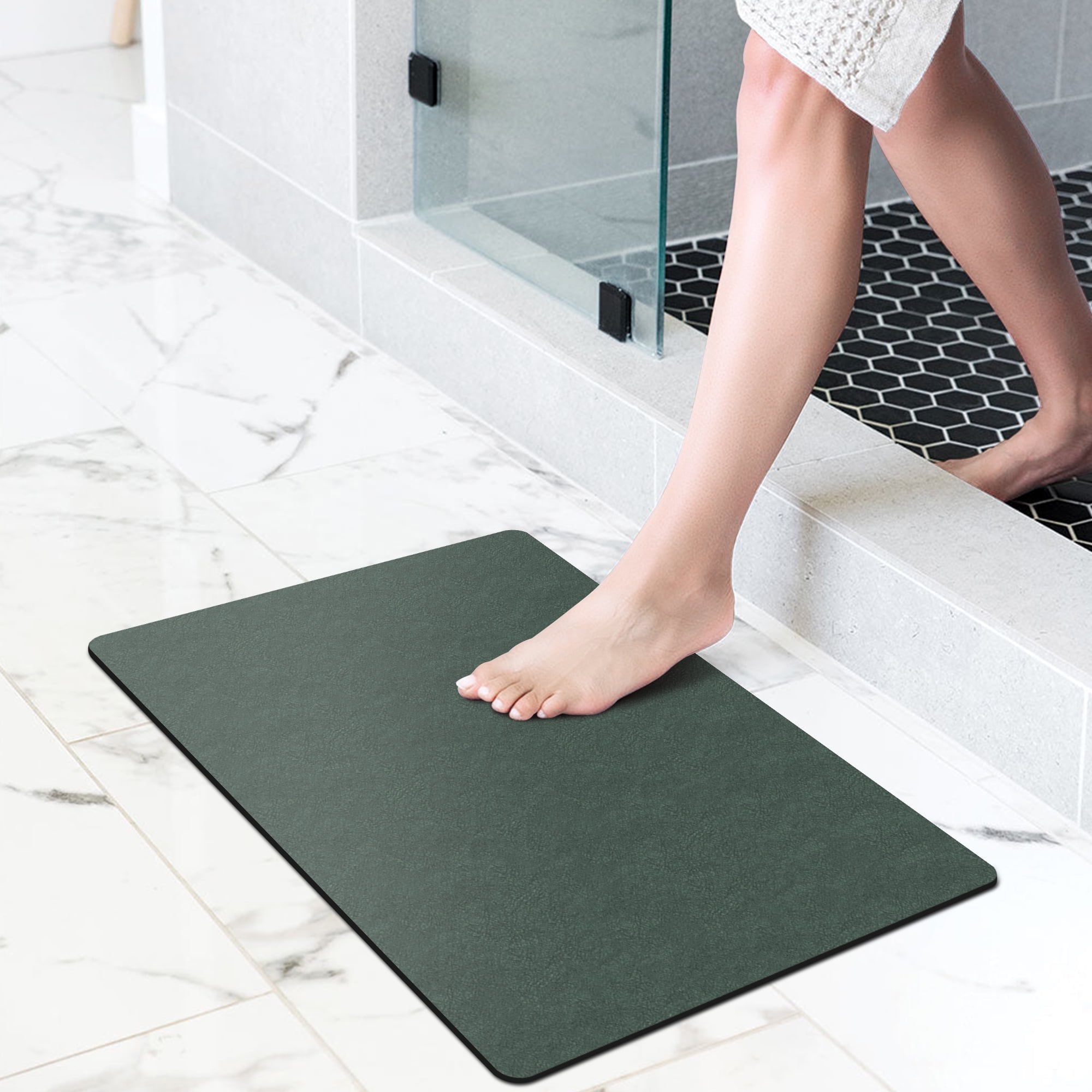 MAJUNES Bath Mat Rug, Non Slip Quick Dry Super Absorbent Thin Bathroom Rugs