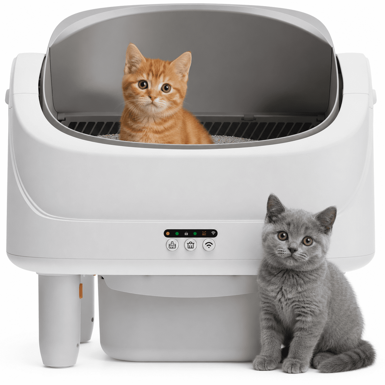 ZEJIXO Cat Litter Box, Self Cleaning Automatic Litter Box with 111 Large Cpacity, Self Cleaning Litter Box, APP Control & 8 Safety Sensors, Odor Removal, Anti-Pinch Design for Multiple Cats, Liner Gift