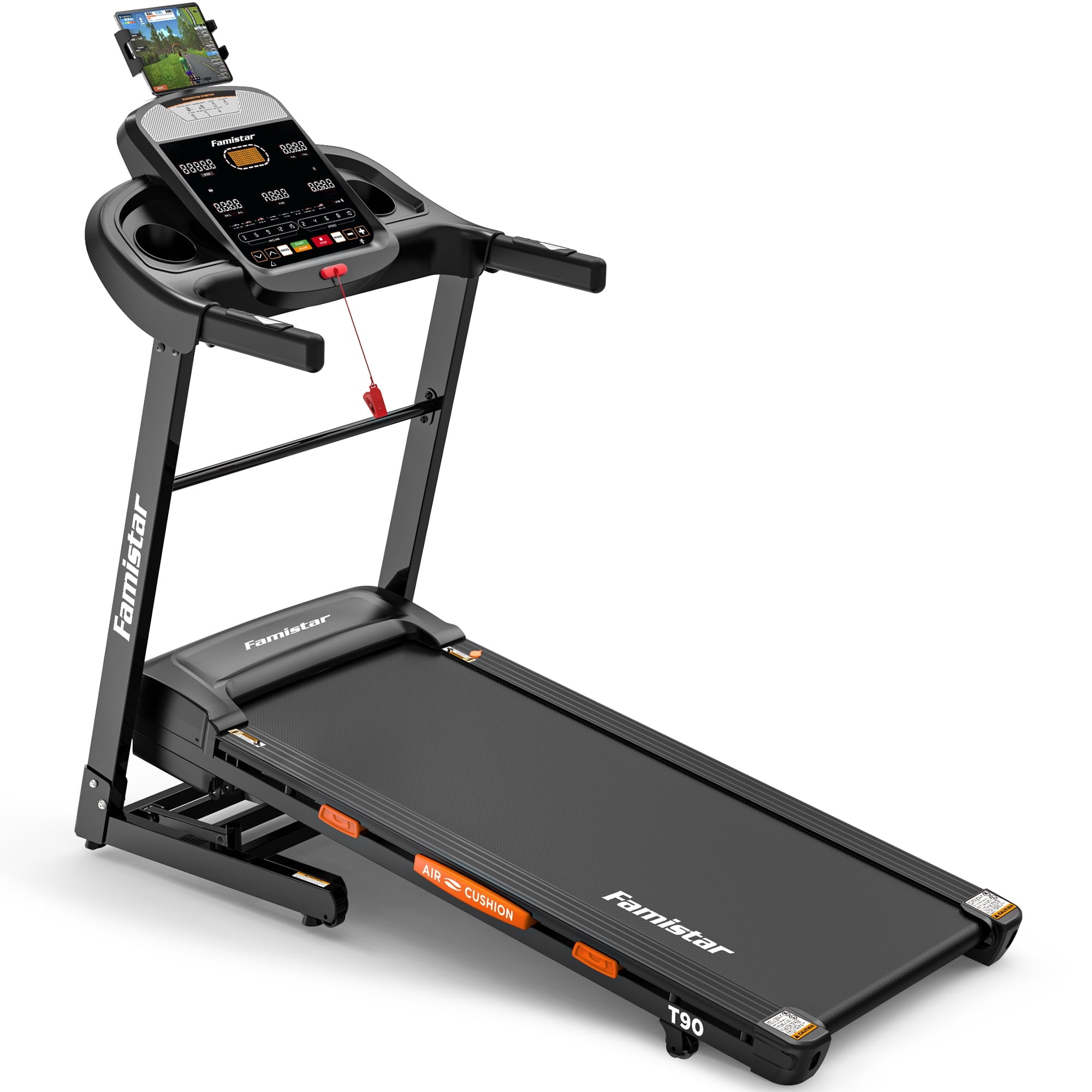 FaayFian  Foldable Treadmill with 20-Level Auto Incline, 12 MPH Max Speed, Bluetooth APP Control, Easy 4-Step Assembly, 400 LBS Capacity, Soft-Drop System, and 99999-Step Tracking