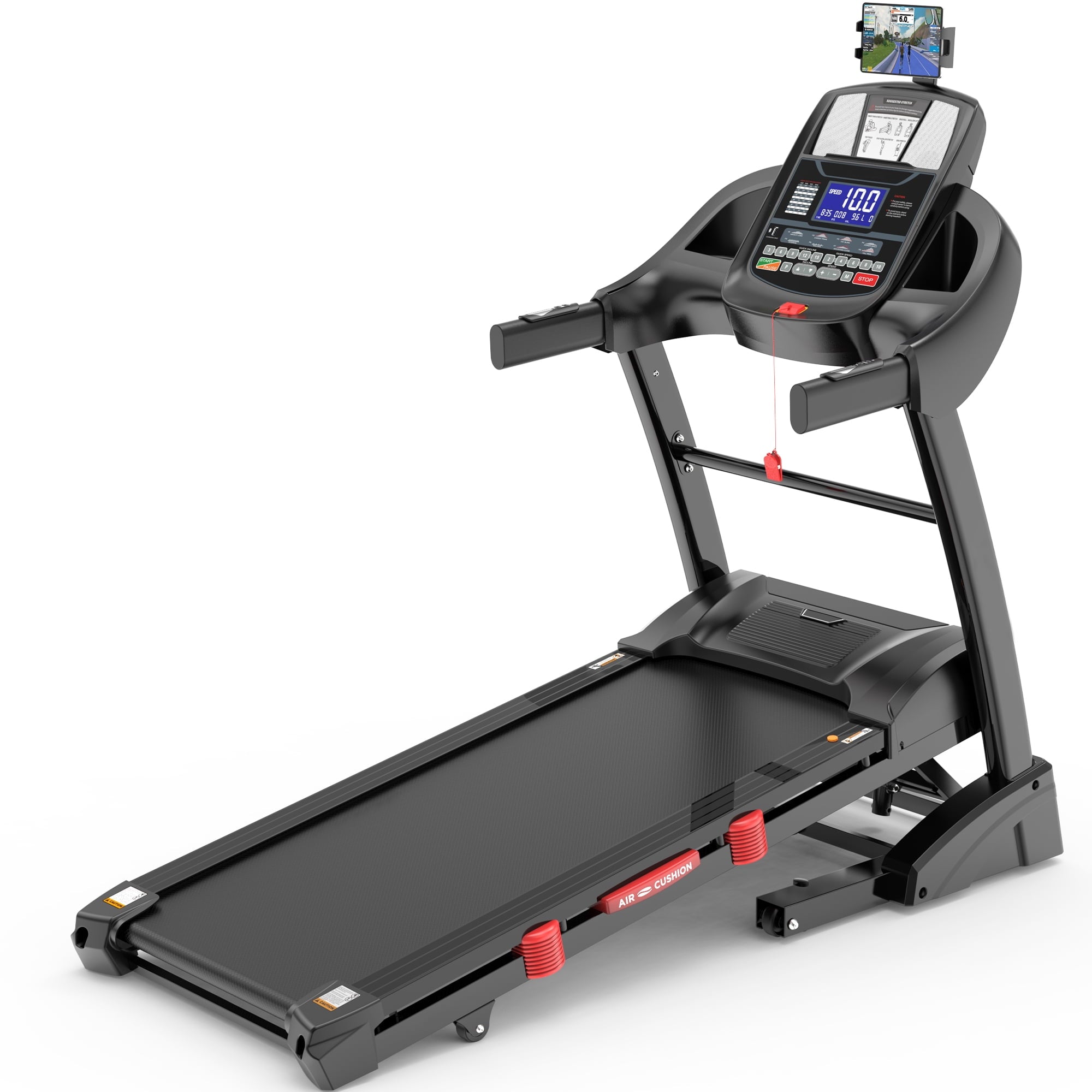 FaayFian Foldable Treadmill 300LBS Capacity, 5HP Powerful Motor, 15% Auto Incline, Thickened Dual-layer Deck, 64+3+3+1 Programs, APP & Bluetooth Treadmill for Home & Office Use