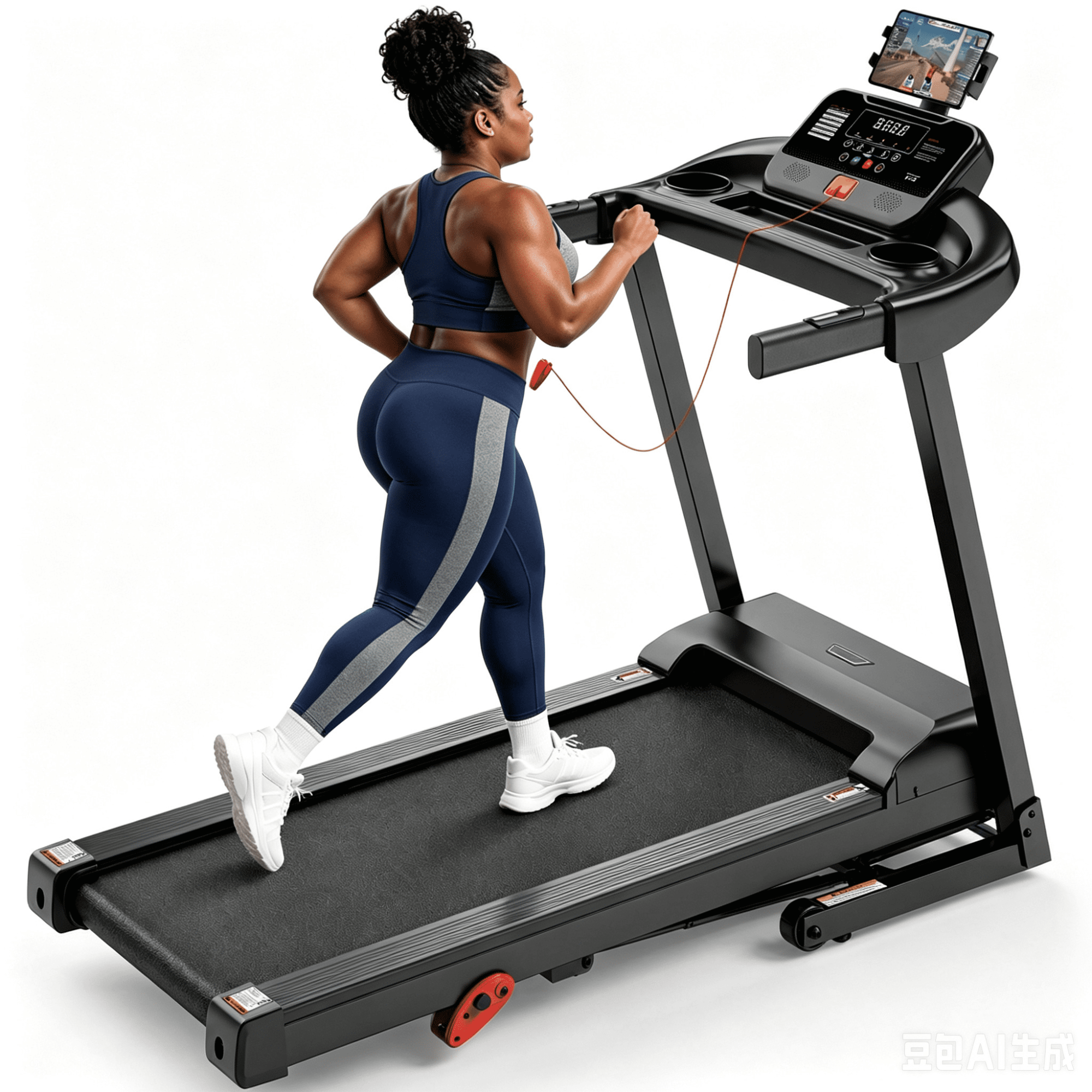AQUGOKS Folding Treadmill 300LB Capacity, 3.5HP Quiet Motor, 0.6–7.5 MPH, 9% Manual Incline, Smart App Sync, Compact Portable Treadmill for Home & Apartment Use