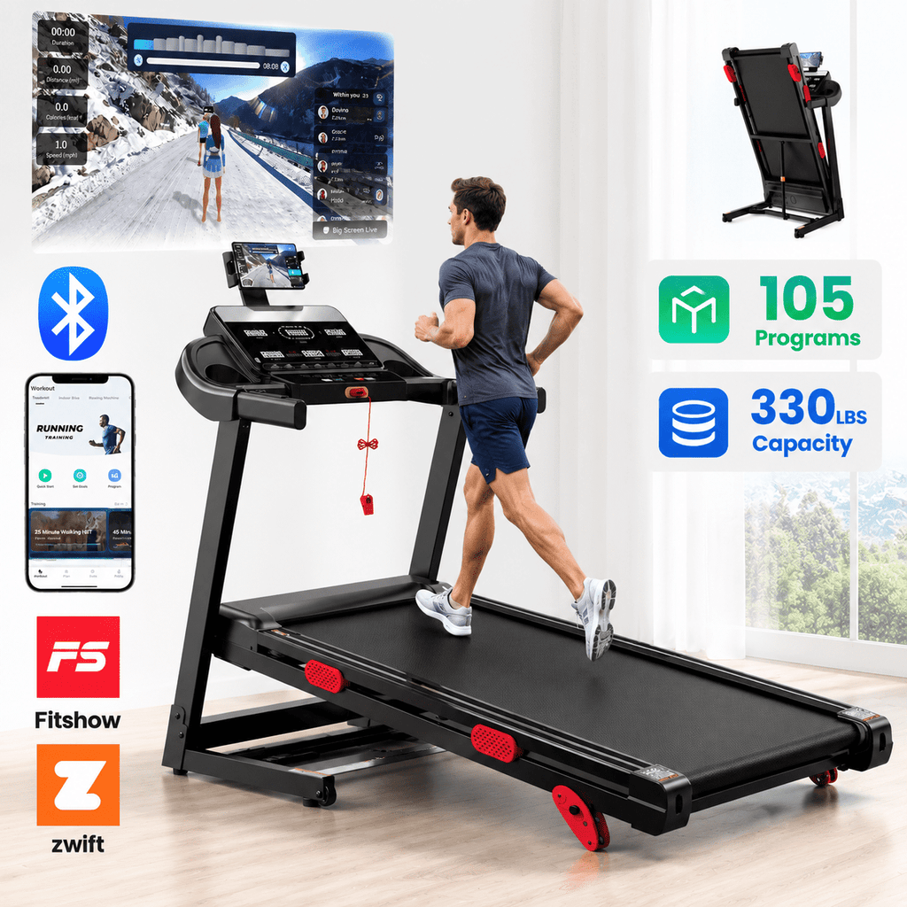 AQUGOKS Folding Treadmill Walking Pad with Incline for Home, 3.75HP Quiet Motor, 10% Manual Incline, 0.6–7.5 mph, 330 lbs Capacity, Exercise Equipment for Home Fitness