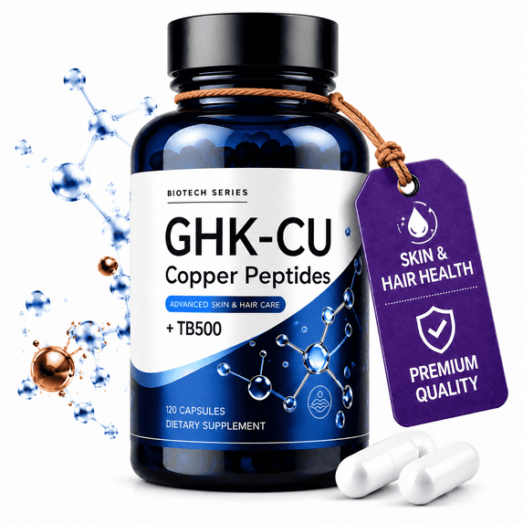 MAJUNES GHK-Cu Peptide Supplement – GHK-Cu Copper Peptide 18000mcg per Serving, Skin & Hair Support | Amino Acid Blend, Vegan Non-GMO, 120 Non-GMO Vegetable Capsules