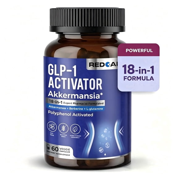 MAJUNES GLP-1 Support Extra Strength, 18-in-1 Botanical Formula, Prebiotic & Probiotic, Gut Support, 60 Capsules for Daily