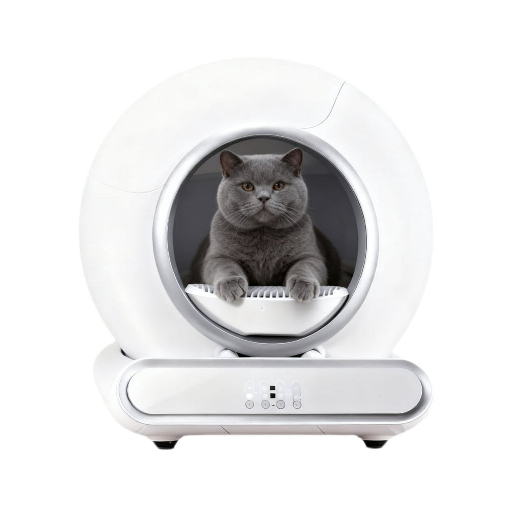 ODYAAZ Hands-Free Self Cleaning Cat Litter Box, APP Remote Control, Advanced Safety Protection & Odor Elimination for Multiple Cats, with Garbage Bags