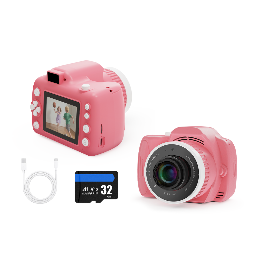 Qvamodo Kids Camera, Camera for Kids with Projector, Offers Projection,1080p Video Recording, Kids Digital Camera Birthday Gifts for Boys Girls 32GB SD Card, Music Playback, Portable Design