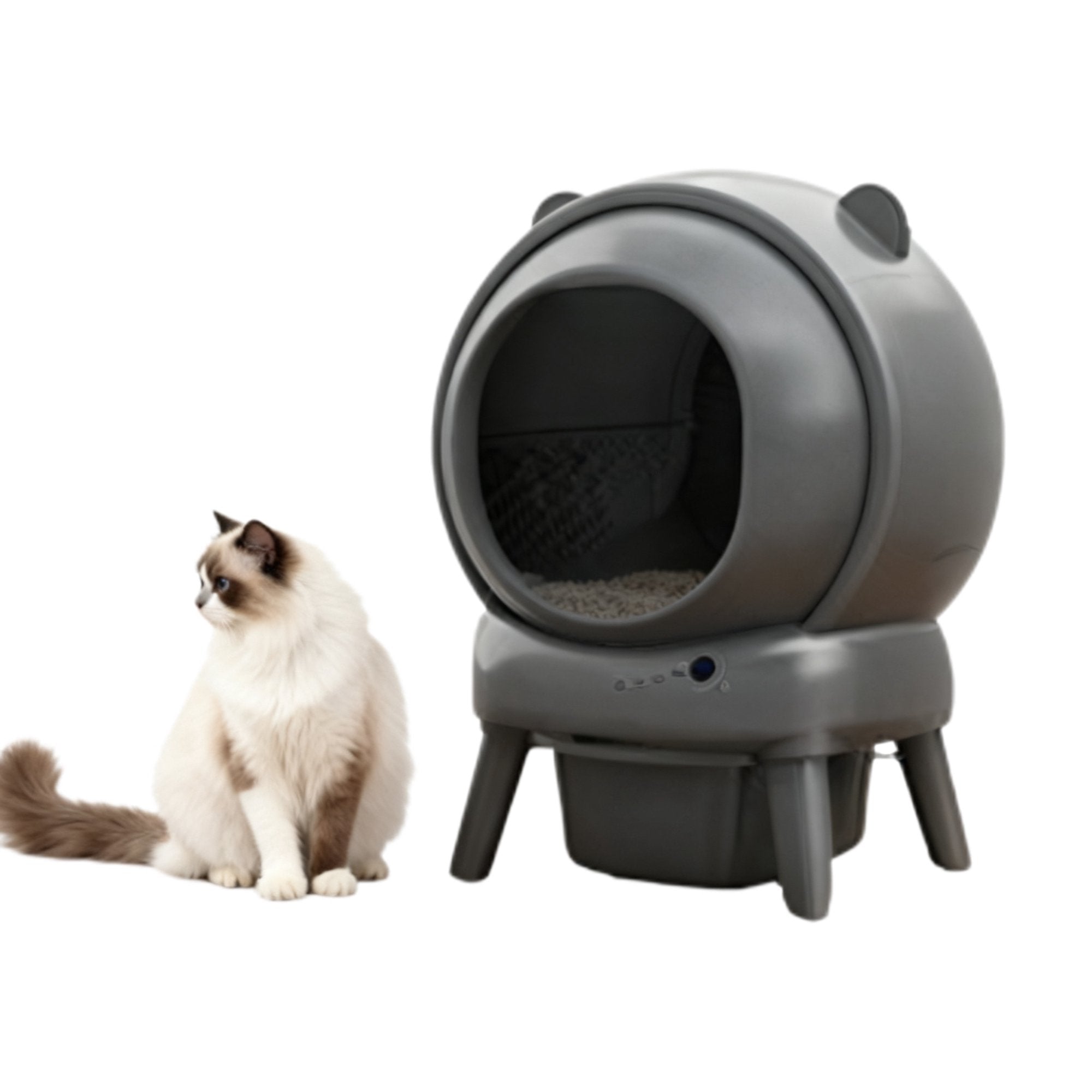 MAJUNES Large Capacity Self Cleaning Litter Box, 100L+15L Automatic for Multiple Cats with App Control, Safety Protection, Includes 2 Garbage Bags & Mat