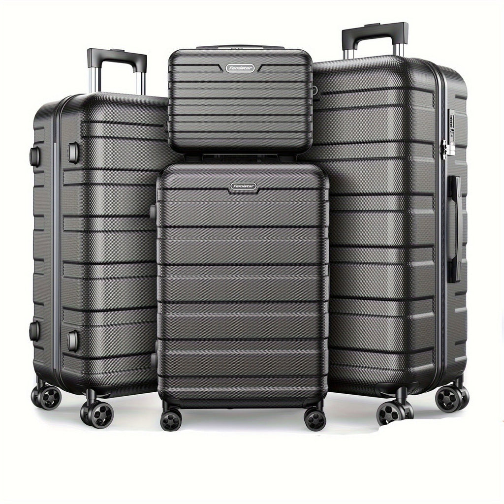 WNANEEZ Luggage 4 Piece Set,Lightweight Carry On Luggage Suitcase Set with TSA Lock & Spinner Wheels Hardside Luggage Set 14in/20in/24in/28in(Blue)