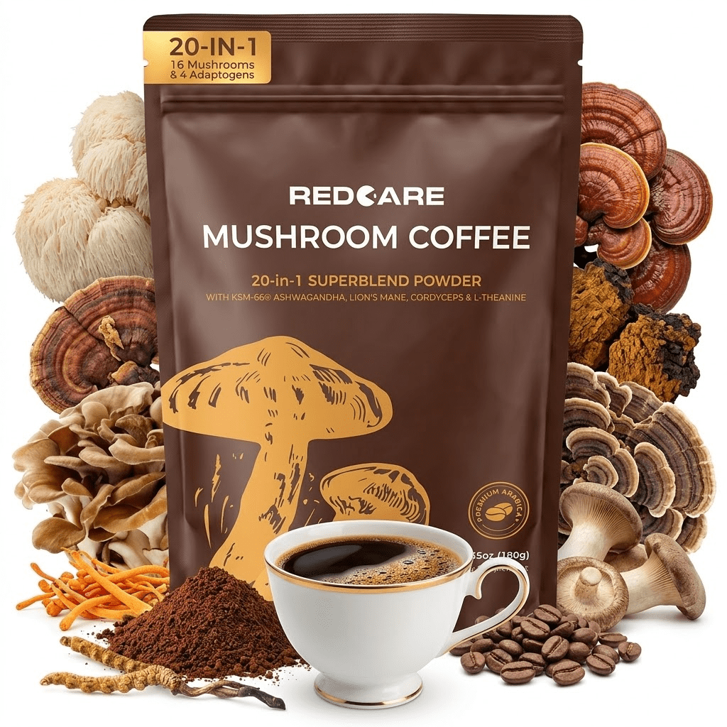 MAJUNES Mushroom Coffee Blend with 16 Fruiting Body Mushrooms, Instant Arabica Coffee Mix, Lion's Mane, Cordyceps, Reishi & Chaga, Ashwagandha, L-Theanine, Low Acid, No Added Sugar