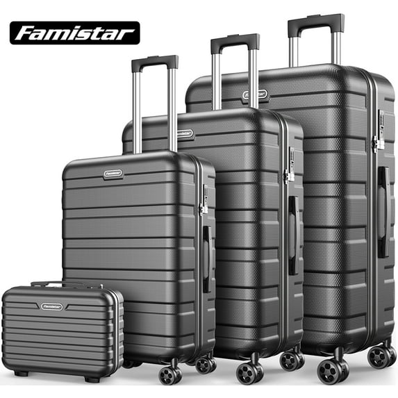 FaayFian Newest 11-Piece Luggage Set, 28" & 24" Spinner Suitcases with 20" Carry-On Bag, 14" Toiletry Case & Packing Cubes, Durable Travel Suitcase Set with Spinner Wheels & Combination Lock