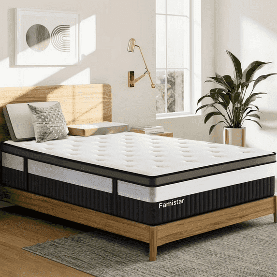 WNANEEZ Queen Mattress 14" Medium Soft Memory Foam Mattress，Mattress Hybrid Pocket Spring Bed in a Box