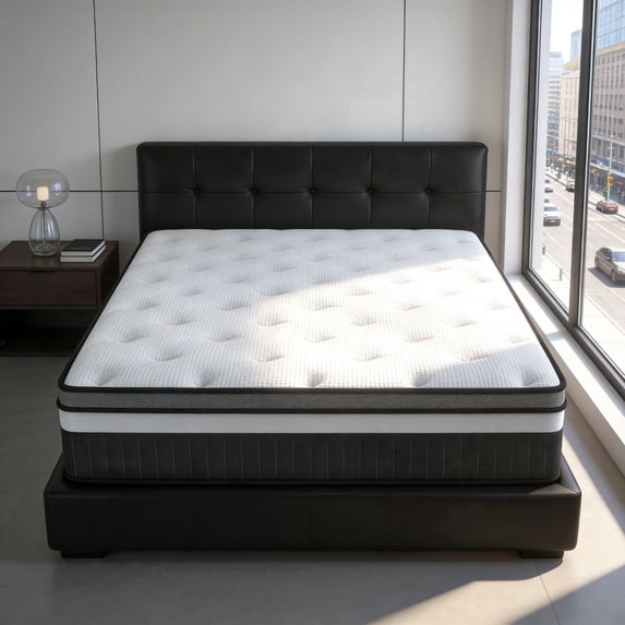FaayFian Queen Mattress [New Version], 14 inch Gel Memory Foam Hybrid Mattress Queen Size Bed in a Box, Pressure & Pain Relief, CertiPUR-US, Individual Pocket Spring, Edge Support, CertiPUR-US Certified