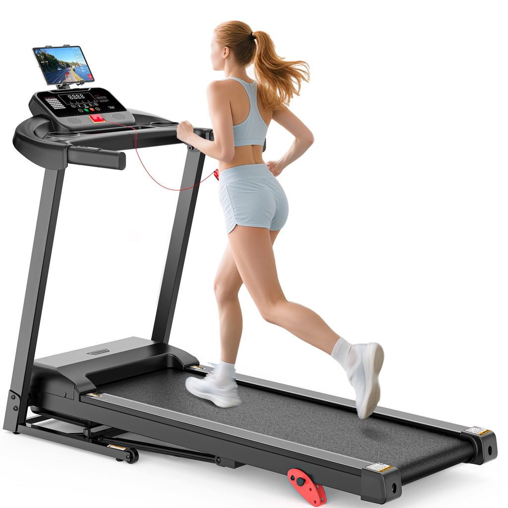 Qvamodo Folding Smart 300lbs Capacity Treadmill with Inclines for Home Use, 7.5MPH Fast Speed, APP Control, 2.5HP Brushless Motor, Home&Office