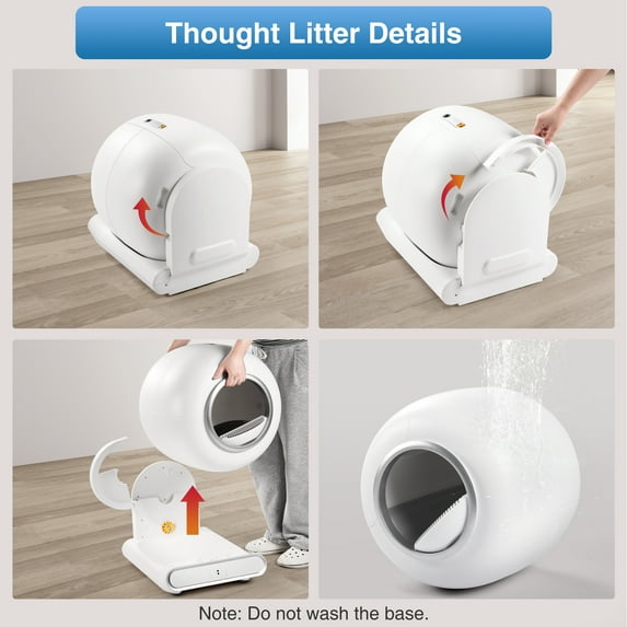 WNANEEZ Self Cleaning Litter Box, Automatic Litter Box with App Control & Touch Panel, Smart Cat Litter Box with Odor Control, Health Monitoring, 65L+9L Large Capacity for Multi-Cat Homes