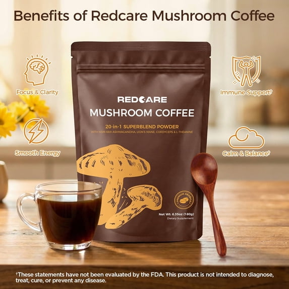 MAJUNES 20-in-1 Mushroom Coffee, 4 Adaptogenic Instant Mushrooms Arabica Coffee with Cordyceps for Better Energy, Focus Digestion Immunity with Lions Mane, Tail 30 Pack of 1 - 6.35Oz