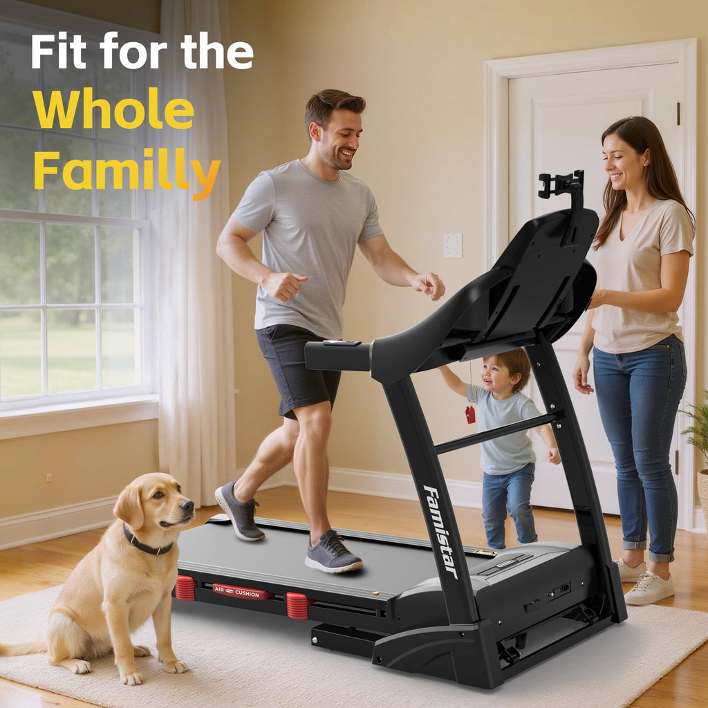 Qvamodo Treadmill with 15% Auto Incline, Treadmills for Home, Treadmill with 300lbs Capacity, Folding Treadmill with 18’’ Wide Belt, 4.5HP Brushless Motor, APP Control, 0.6-10MPH, 64Preprograms